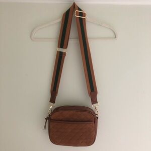Shiraleah Brown Crossbody Bag with Adjustable Strap